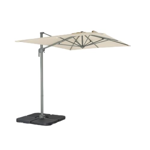 sweeek - Parasol déporté rectangulaire 2x3m - Antibes - Ecru - Parasol excentré inclinable....