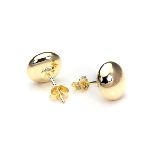 Boucles d'oreilles puces rondes en or jaune 9 carats disponibles de 3mm à 8mm