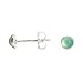 Chrysoprase Stud Earrings, Small 4mm Green Gemstone, Sterling Silver