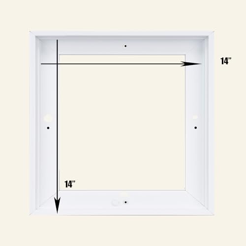 Image of Canvas Frames for 14 inchx14 inchPaintings with 0.6 inch~0.9 inch Deep White | VAREIHNAZ Canvas Floater Frames for 14 inchx14 inchCanvas Paintings,Square Floating Frames for Wall Decor,No Glass or Back(White)