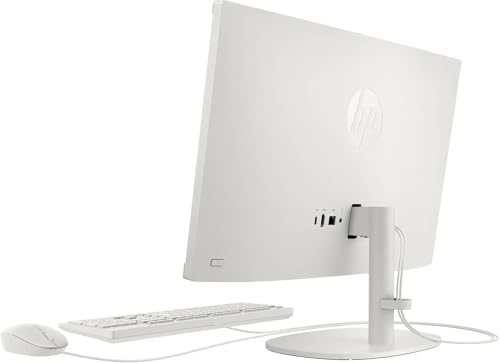 Image of HP 21.5 inch FHD All-in-One Desktop Computer, Dual-Core Intel Celeron, Windows 11 Pro, Snow White (Renewed) (Snow White, 8GB RAM | 512GB SSD)