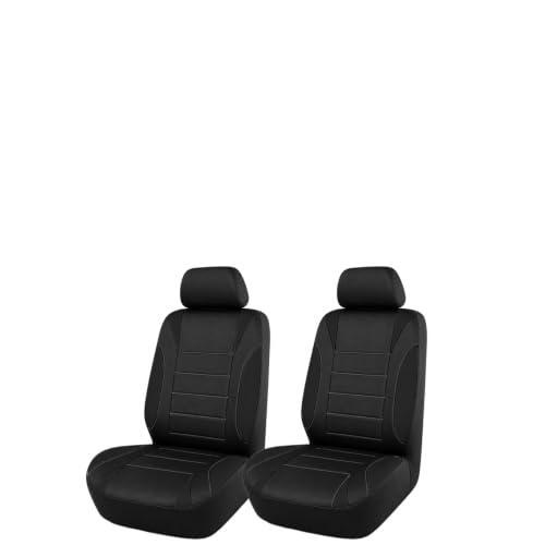 TTLCFP 4 PCS Waterproof Car Seat Covers, Quick Setup Auto Front Seats Protector with Separate Headrest Cover, Comfortable Sporty Seats Cover with EVA Foam for Car SUV Truck (Black)
