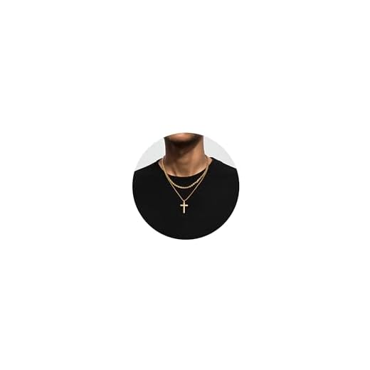 YADOCA Collana Croce per Donna Uomo Catena in Acciaio Inossidabile Collana Pendente Crocifissa Croce Gioielli Semplici Regali Collana a Catena Oro