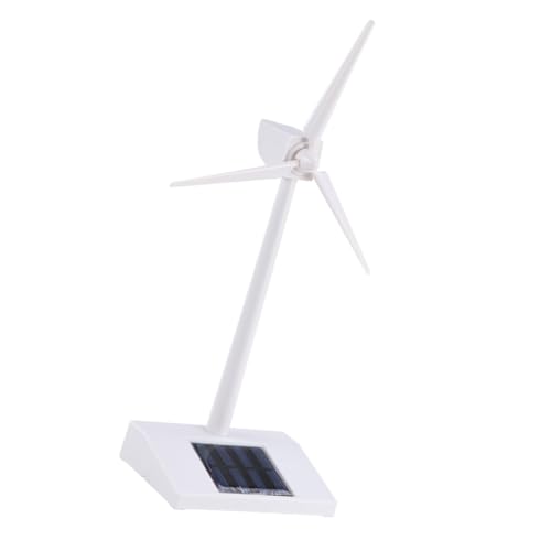 BESPORTBLE Modèle Éolienne Solaire de Bureau Abs Blanc Décor Éducatif pour Garçon Fille Apprentissage de Énergie Solaire et Éolienne sans Colle Ni Pile Cadeau Éducatif Garçon Ans