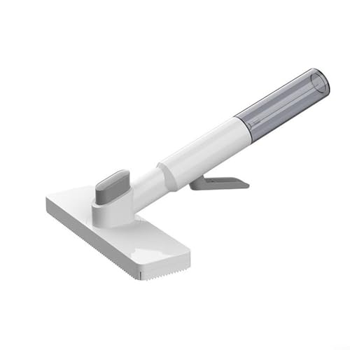 Puupaa Cepillo de limpieza multifuncional con botella de spray para cocina, hogar, baño, piso, vajilla, escritorio, vidrio, sala de estar, fregona de microfibra portátil (blanco)