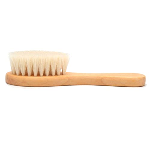 YoBuyBuy Cuidado Infantil Lana Natural Pura Cepillo de Madera para niños Cepillo de Peine Cepillo de Pelo para niños Cepillo de Pelo para recién Nacidos Peine Infantil Masajeador de Cabeza Cover
