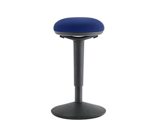 Image of Kore Design Wobble Stool for Standing Desks, Ergonomic Wobble Chair for Adults /Kids, Perfect for Classroom Seating, Round Curved Seat for Active Sitting Vanity Desk Stool for Home /Office Use, Blue