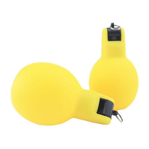 rockible 2X Hand Squeeze Whistles Sports Whistle Manual Portable Training Whistles Coaches Whistle for Coaches Indoor Outdoor Referees, Yellow