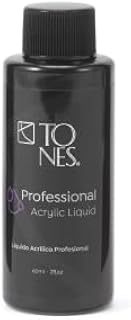 Tones Professional EMA Monomer Acrylic Nail Liquid - Low Odor, Non-Yellowing Formula for Superior Adhesion & Flawless Sets - MMA-Free - Made in USA (4 Fl Oz)