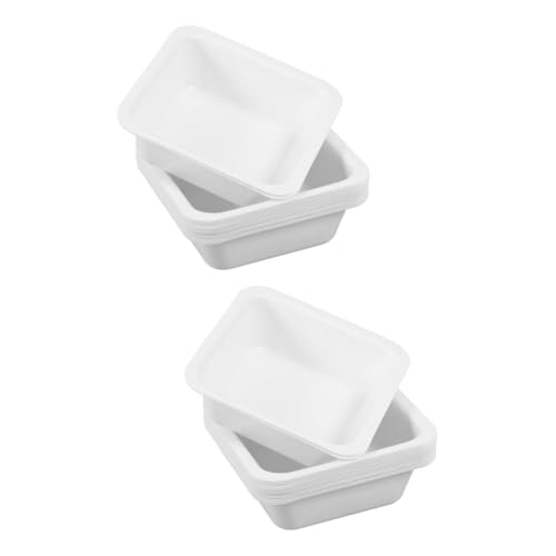 FUNOMOCYA 2sets Measuring Weigh Boats Square Storage Trays Weighing Dishes Weighing Pans Laboratory Equipment for Home and Studio 20pcs*2