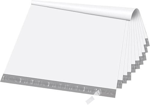 Image of Fuxury Extra Large Poly Mailers 24x36 inch 5 Pcs, XXL Jumbo Shipping Bags,White | 2.5 mil Thick,Strong Adhesive Mailers Poly Bag,Self Sealing Mailing Envelopes for Large Oversized Business,Boutique & Online