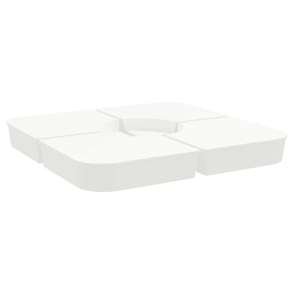Soporte para sombrilla de 4 piezas, para base en cruz, peso total de 100 kg, relleno de arena, soporte para sombrilla de polipropileno, antracita, 100 x 100 x 11 cm, base estable para jardín y