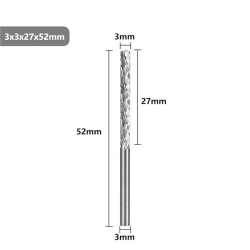 Fresa rotativa de acero rápido mango 3mm doble corte miniatura 2