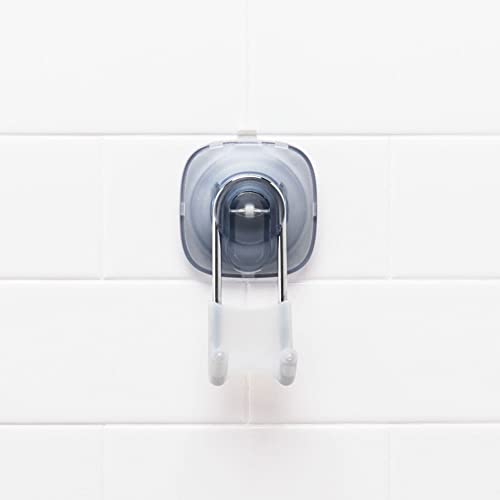 Image of OXO Good Grips Suction Shower Hook | Shower Storage, Hooks Holds Loofahs, Towels & Razors, Ideal for Shower Organization