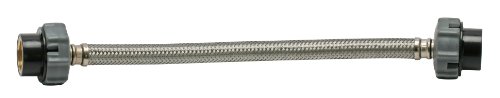 Fluidmaster B4F12Cs Click Seal Faucet Connector, Braided Stainless Steel - 1/2-Inch F.i.p. Thread X 1/2-Inch F.i.p. Thread, 12-Inch Length #TOP1