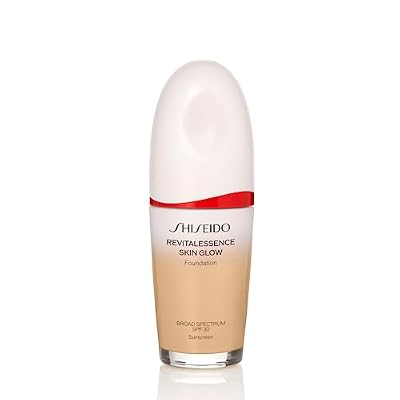 Shiseido RevitalEssence Skin Glow Foundation SPF 30 - Buildable, Medium Coverage - 24-HR Hydration & 12-HR Wear - Transfer, Crease & Fade Resistant - Non-Comedogenic - All Skin Types