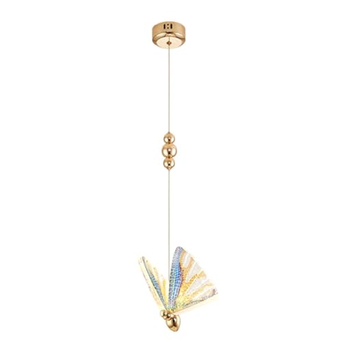 Wuden Pendant Lights Butterfly Model Chandeliers Lamp Indoor Lighting Home Decor Bedside Bar Chandelier Duplex Staircase Ins,B Easy Install