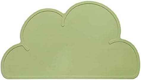 Love Dream Silicone Pet Feeding Food Mat Dog Cat Placemat Mat with Raised Edge, Anti-Slip Waterproof Pet Bowl Mats Pet Food Tray (Light Green)