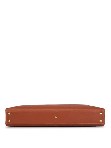 Image of Da Milano Leather Laptop Bag for Men & for Women - Fits Upto 14 inch Laptop - Orange