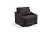 Produktbild Domo Collection Relax Boxspringsessel / Sessel mit Boxspring und Schlaffunktion / Dauerschläfer fürs Gästezimmer / Maße: 108/96/86 cm (B/T/H) / Farbe: dunkelgrau (grau)