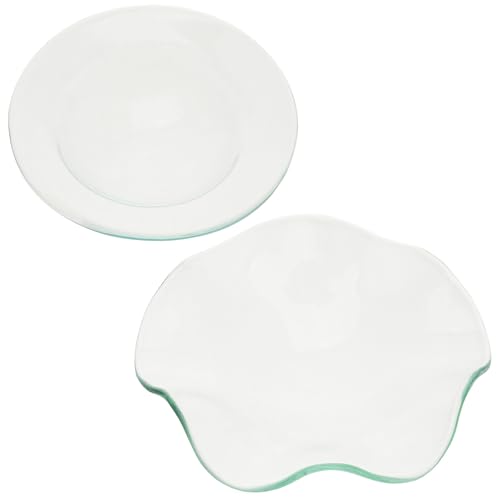 Plato de vidrio para lámpara aromaterapia STOBAZA quemador cera 2uds 2