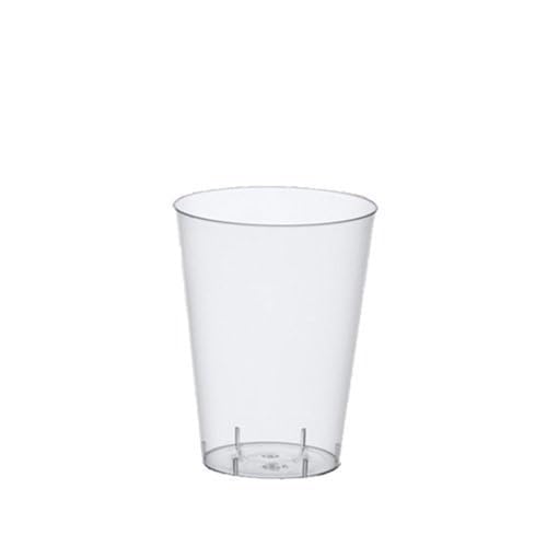 Papstar Trinkbecher / Plastikbecher (50 Stück) 0.2 l Ø 7.5 x 9.7 cm glasklar transparent aus Polystyrol für Ausflüge und Feiern wie Grillpartys und Wanderungen #12162