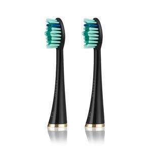 2 Stück Schwarz SEYSSO Gold Anti-Plaque Ersatzzahnbürsten • Kompatibel mit SEYSSO Schallzahnbürsten • Empfohlen für SEYSSO Gold Zahnbürste Cover