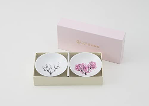 Marumo Takagi Japanese Sakura Cherry Blossom Color Changing Sake Cups (Pair), Magical Blooming Sake Cups #TOP1