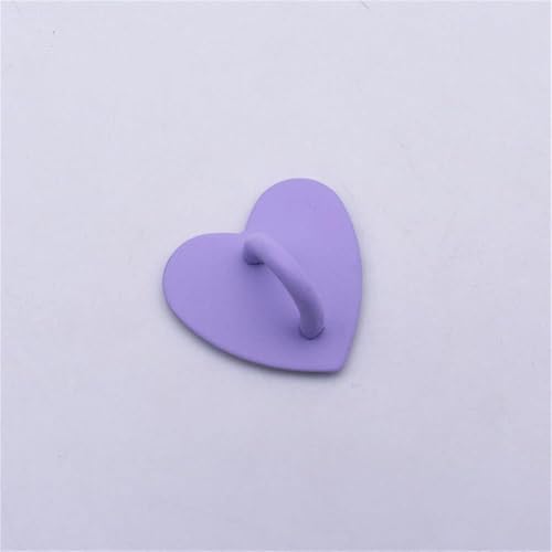 Pink Adhesive Metal Heart Finger Ring Metal Phone Keychain Hooks, Phone Stand Holder Buckle Charms Clasp Accessories Grips - Thumbnail 4