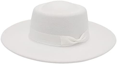 Jokejojack Fashion Classic Black Fedora Dome Hat, Wide Brim Jazz Hats Church Derby Cap for Women and Men