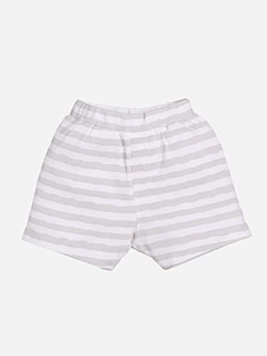 Image of BABY GO 100% Pure Cotton Kids T-Shirt &Shorts for Baby Boys (3-6 Months, GREY)