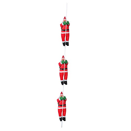 3 Santa Claus Climbing Rope Decoration, Christmas Climbing Santa Doll Hanging Ornament Santa Claus Pendant For Christmas Tree Party Door Wall Decoration Christmas Holiday Indoor Outdoor Decor #TOP3