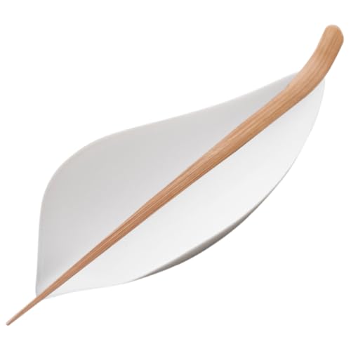 ULTECHNOVO Loose Leaf Tea Scoop Holder Portable Teaspoon Ceramic Teaspoon Delicate Tea Spoon for Milk Powder