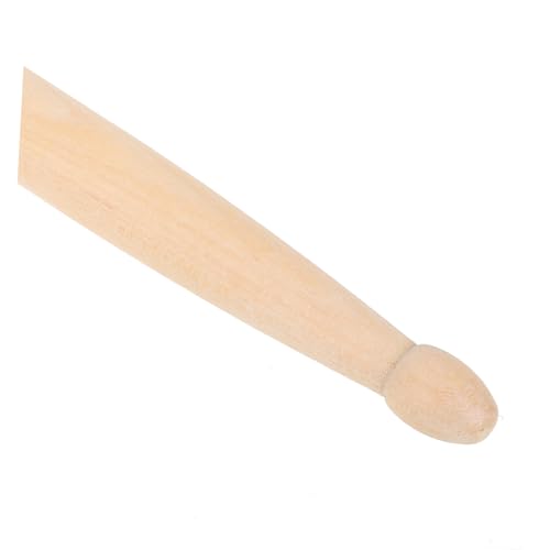 2 pares de baquetas de madera para principiantes, baquetas antideslizantes de nogal para banda de marcha miniatura 3