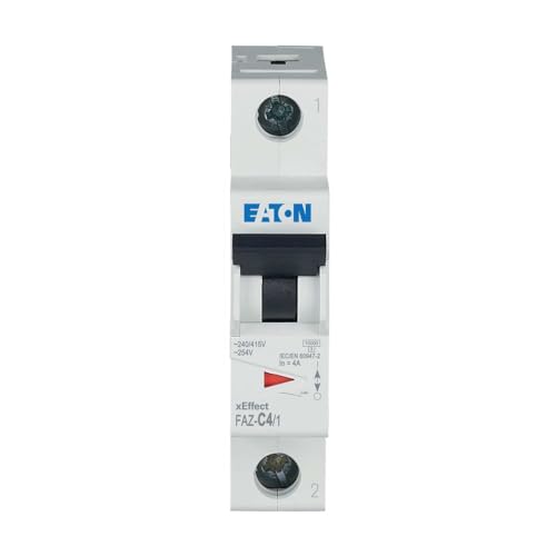 Magnetotérmico de 4A Eaton FAZ con curva C y un polo para cortes de energía preventivos precisos