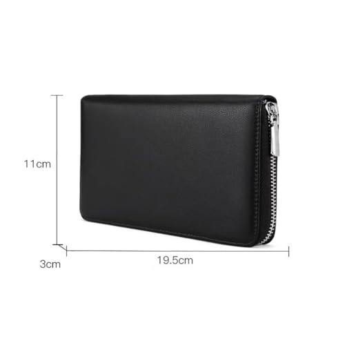 60 Slots Credit Card Holder Wallet Business Card Organizer Wallet Zipper PU Leather Credit Card Bag Large Capacity Credit Card Case Debit Card Storage Bag Gift Card Holder Black2