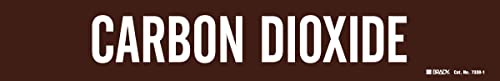 Brady 7338-1-PK, Carbon Dioxide Pipe Marker White on Brown 1 per Card, 5 PK, Legend 'Carbon Dioxide'