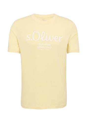s.Oliver Herren T-Shirt mit Logo-Print – aus Baumwolle, Regular Fit, Rundhals – Ansicht 4