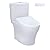 TOTO WASHLET - Aquia IV Two-Piece Elongated Dual Flush 1.28 and 0.9 GPF Toilet with Auto Flush S7A Contemporary Bidet Seat, Cotton White - MW4464736CEMFGNA#01