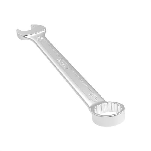 Image of Groz Combination Spanner 15 mm, Length 185 mm | DIN 3113 Standards | Chrome Vanadium, Matt Satin Chrome Combination Wrench Tool | CSP /DIN /15G