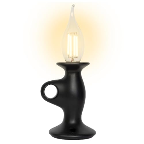 ZHUMCCY Lámpara De Mesa Vintage | Lámpara De Sobremesa Luz De Vela Estilo Antiguo - Luz Ambiental Regulable Recargable para Salón Dormitorio Residencia Cumpleaños Restaurante Bar Hotel Tienda Fiesta