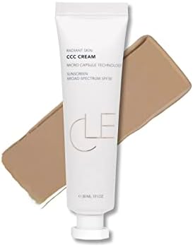 CLE CCC Cream Foundation SPF 50: BB & CC Hybrid, Color Control, Skin Primer, 1 fl oz (Warm Medium Light)