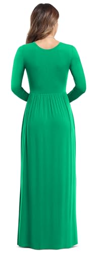 Image of VIISHOW Women's Long Sleeve Loose Plain Maxi Dresses Casual Long Dresses with Pockets