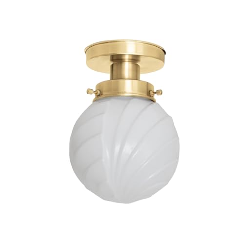 Plafonnier Swingbulb 20's Laiton en métal noble pour décoration Art Déco