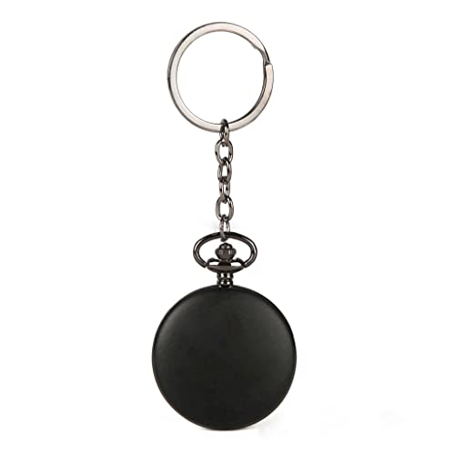 Image of Pocket Watch Father Gift | Dad Embossing | Numerical Dial | Metal Keychain Design | Black | Vintage | Antique Style Gandhi Watch for Men