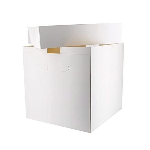 Cake N Bake 5 x 12 Inch Cake Box White with Lids… (5 x 12x12x12 Inch (Extra Tall))