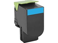 Toner cyan Lexmark 80C0X20 très haute capacité pour imprimante laser