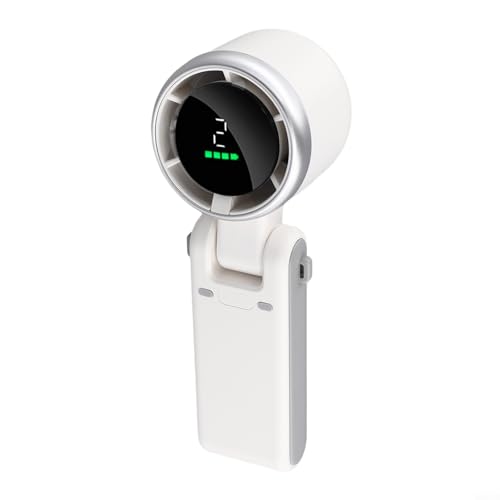 Ventilador eléctrico personal inalámbrico con potencia de larga duración y opciones de flujo de aire ajustables (blanco)