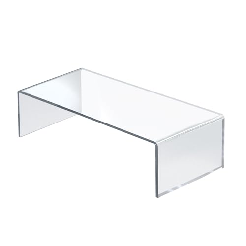 Azar Displays 515338-1PK Acrylic Laptop Stand Computer Riser for Desk Monitor Stand Closet Organizer for Clothes & Shoes Cabinet Display for Accessories and Dcor (3/16 thick acrylic) 15x7.75 x 4.5