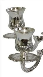 Silver Plated Candelabra with 5 Branches 9.5" Height